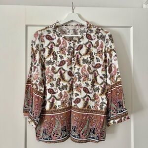 Chic Paisley Print Blouse by Cream - Multicolor